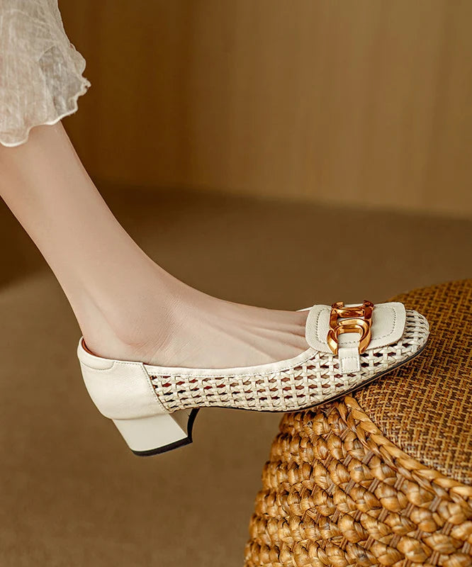 Women's Chunky Penny Loafers Spliced Design 2