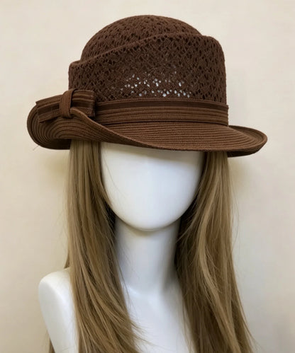 Women's Cloche Hat with Bow Detail and Rolled Edge 3