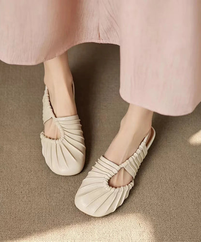 Women's Closed Toe Sandals Ruched Low Heel 2