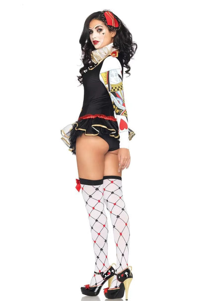 Women's Clown Costume Circus Party Dress Cosplay Outfit 4