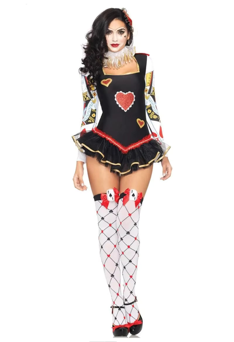 Women's Clown Costume Circus Party Dress Cosplay Outfit 7