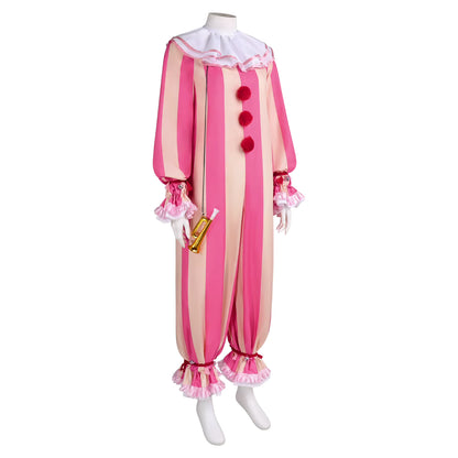 Women's Clown Costume Striped Jumpsuit for Halloween and Festive Events 1