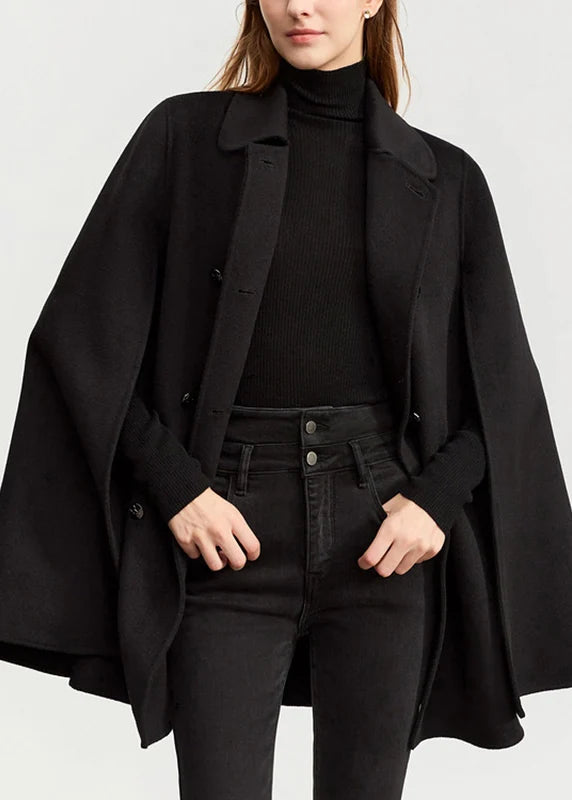 Women's Coat Button Patchwork Solid Fall Outerwear 2