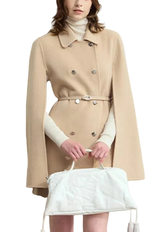 Women's Coat Cloak with Sashes and Sleeve Detail 0