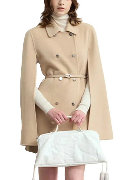 Women's Coat Cloak with Sashes and Sleeve Detail 0