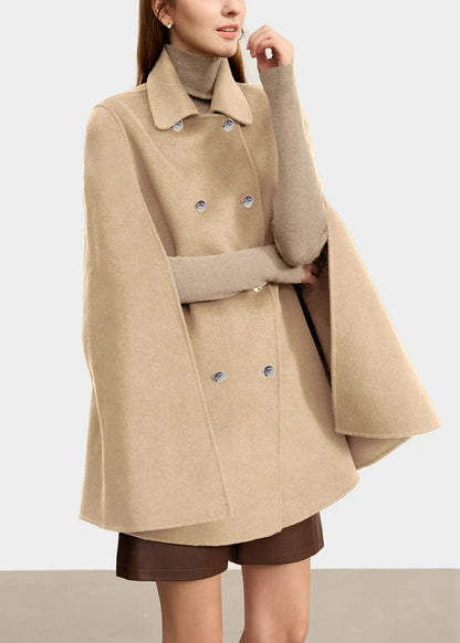 Women's Coat Cloak with Sashes and Sleeve Detail 1