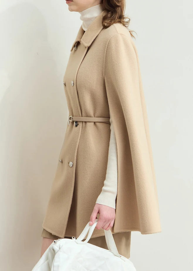 Women's Coat Cloak with Sashes and Sleeve Detail 2