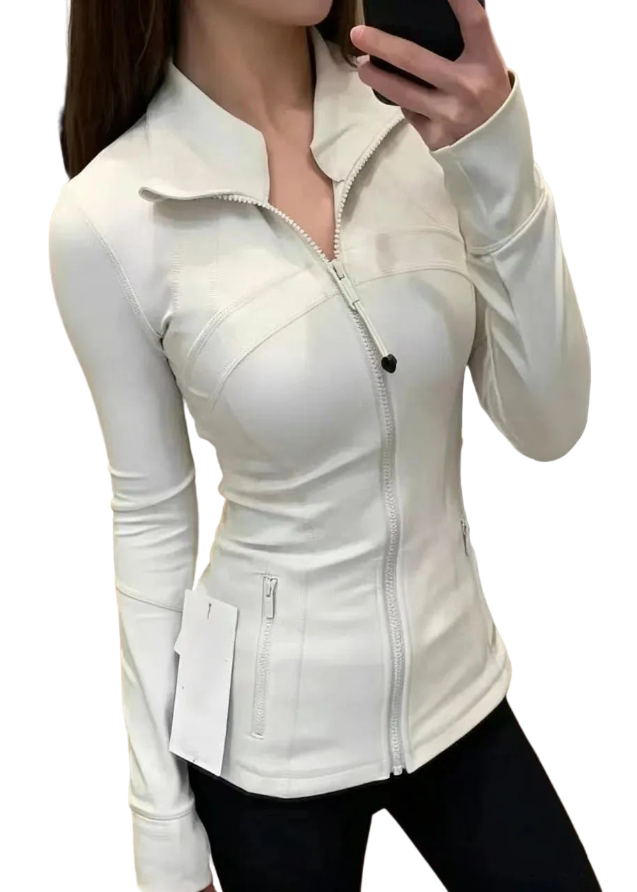 Women's Coat Stand Collar Zip-Up Active Style 0