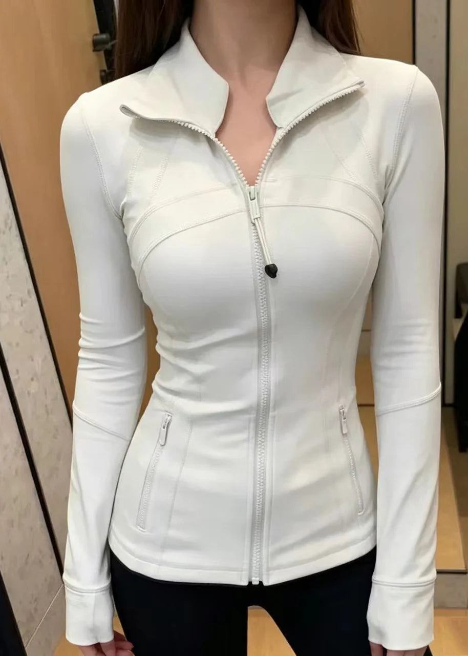 Women's Coat Stand Collar Zip-Up Active Style 2