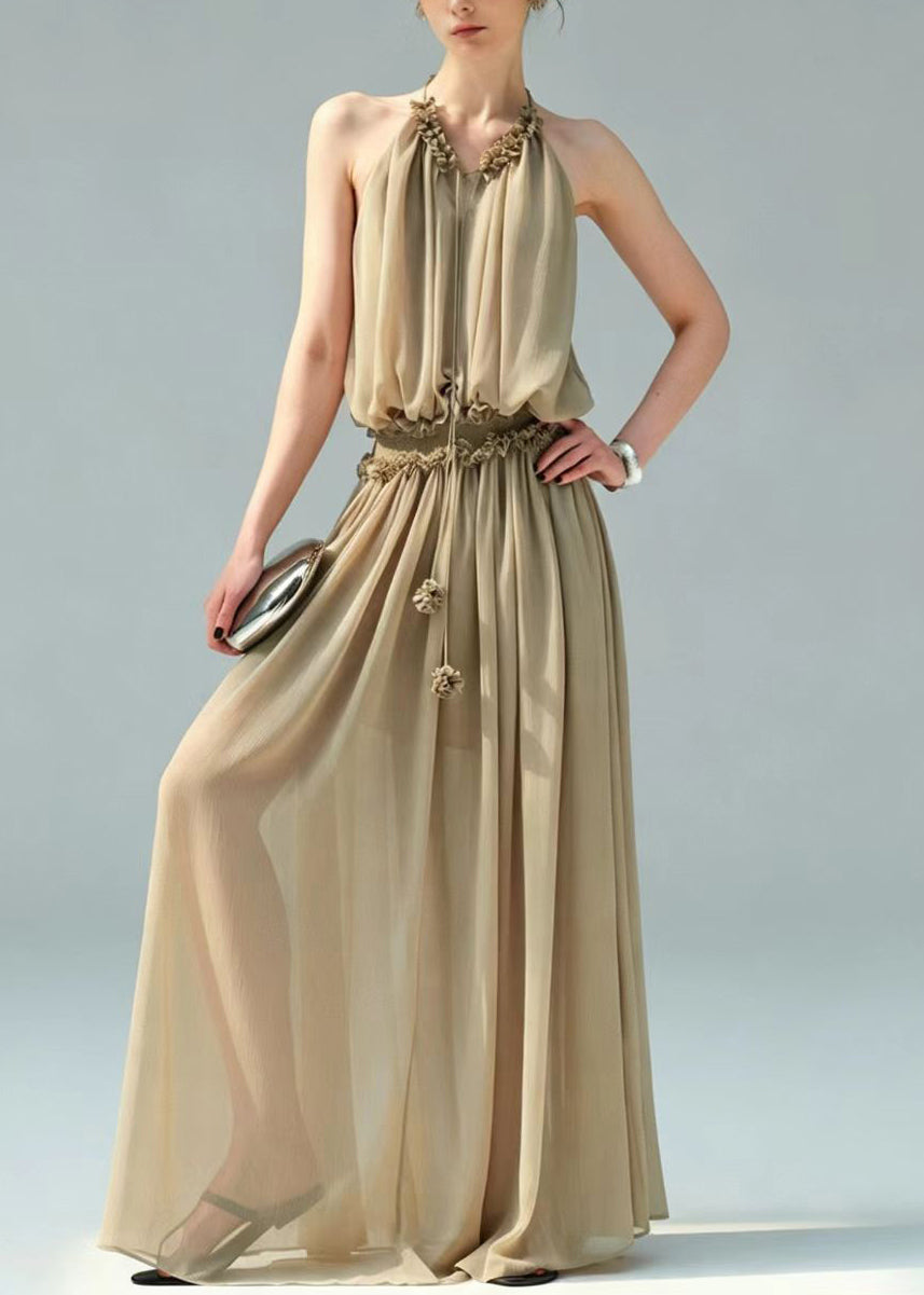 Women's Cold Shoulder Dress with Elastic Waist 1