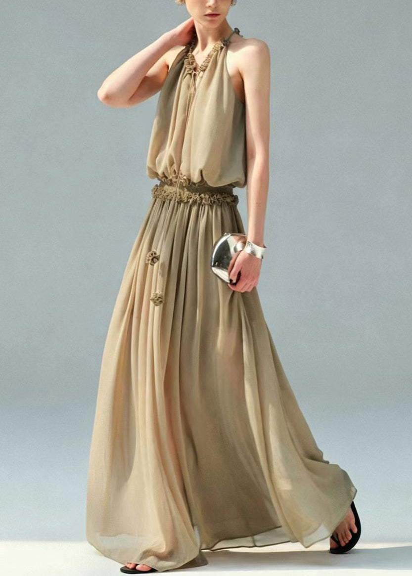 Women's Cold Shoulder Dress with Elastic Waist 2
