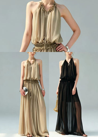 Women's Cold Shoulder Dress with Elastic Waist 4