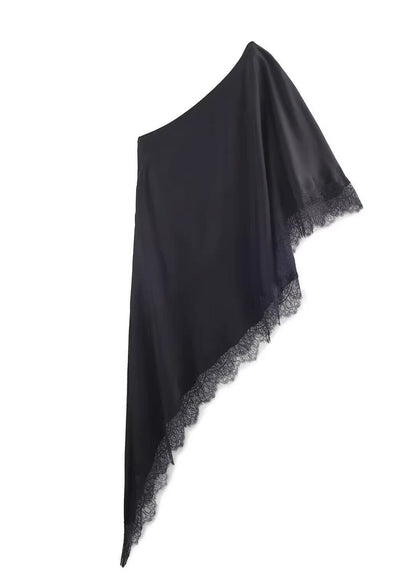 Women's Cold Shoulder Top Lace Patchwork Summer Style 1