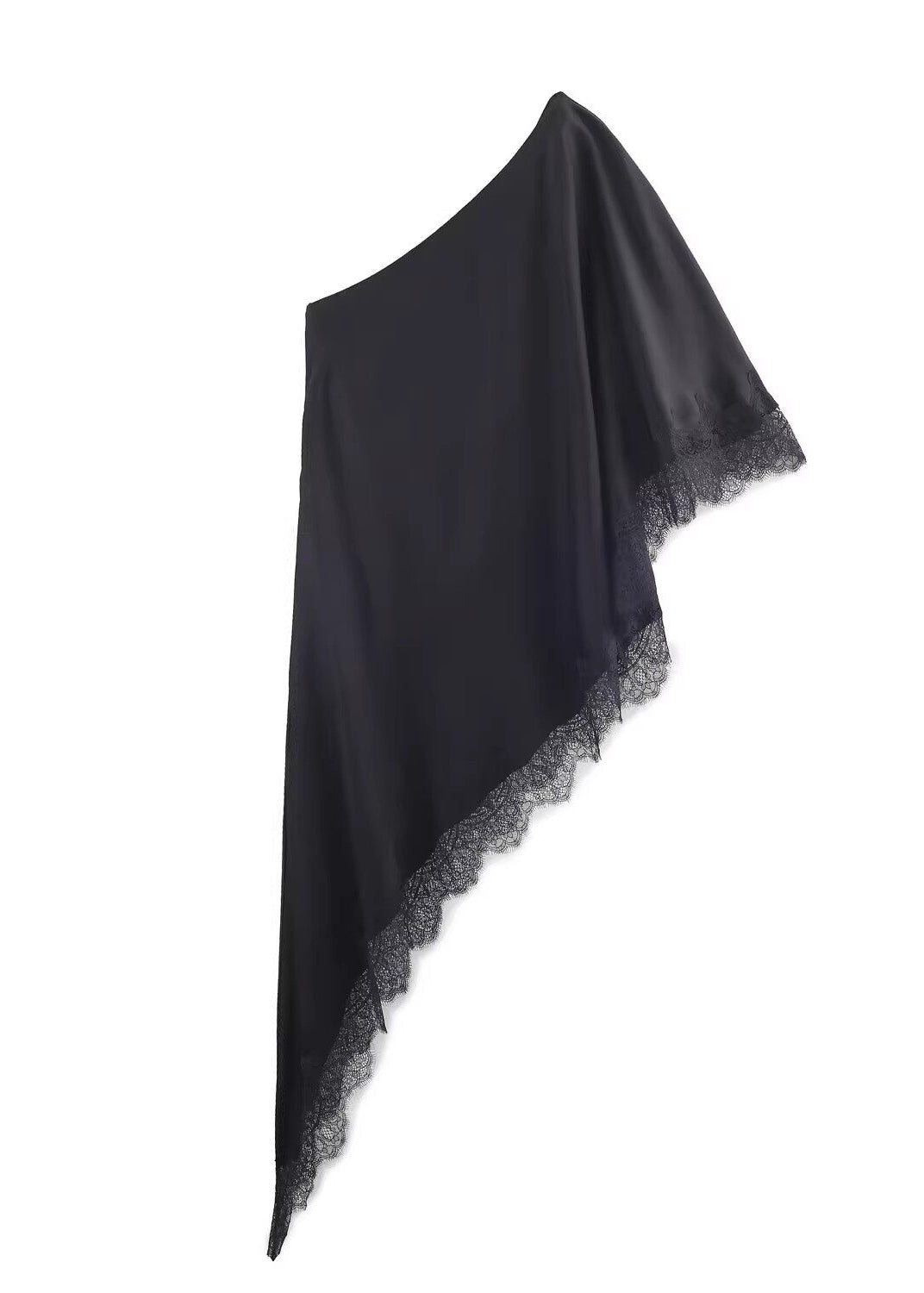 Women's Cold Shoulder Top Lace Patchwork Summer Style 2