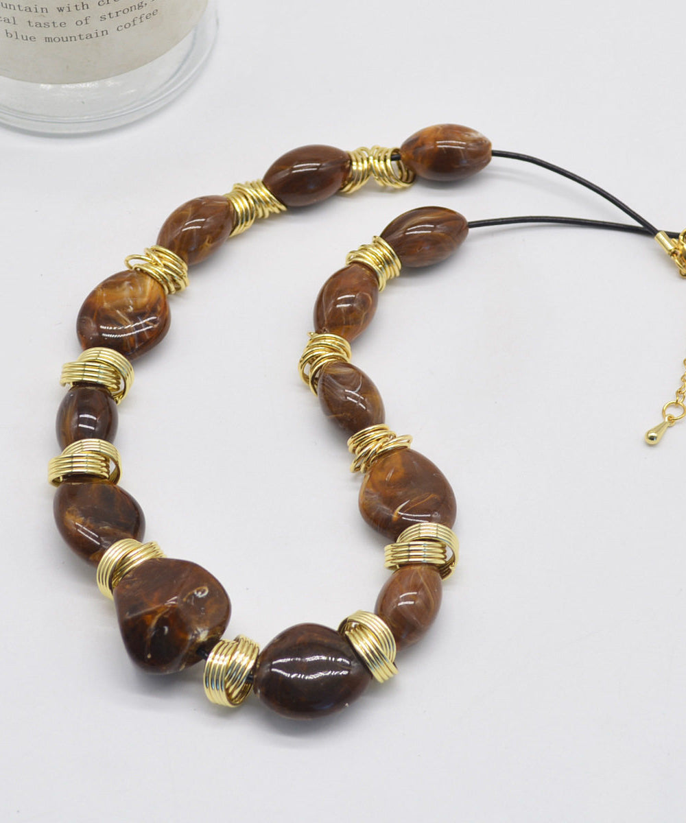 Women's Collar Necklace Boho Asymmetric Beading Style 1