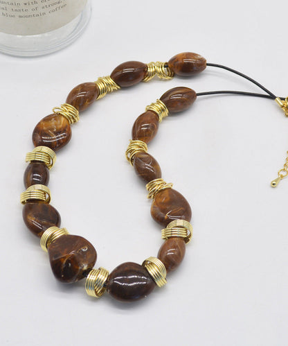 Women's Collar Necklace Boho Asymmetric Beading Style 1