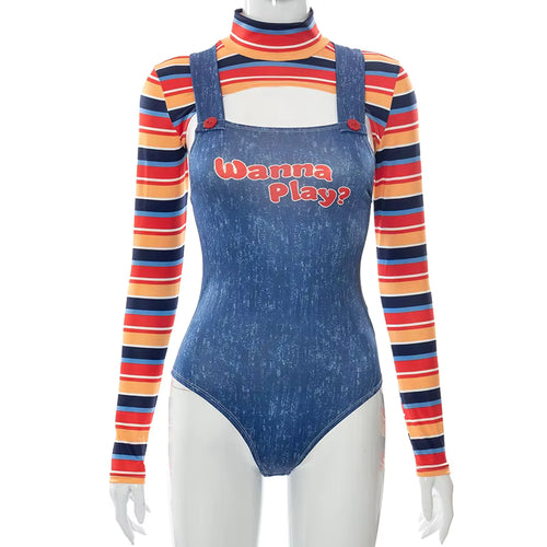 Women's Costume Bodysuit Horror Movie Character Design 5