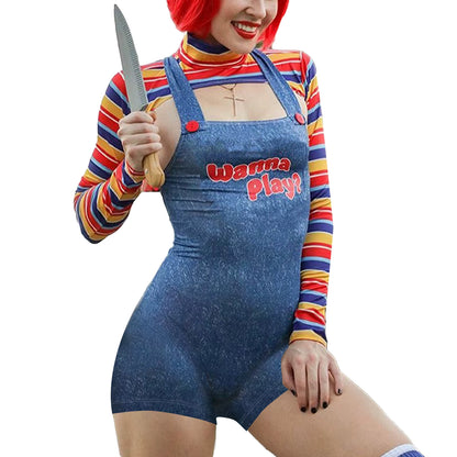 Women's Costume Bodysuit Horror Movie Character Design 6