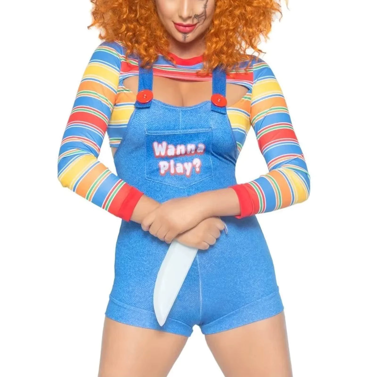 Women's Costume Bodysuit Horror Movie Character Design 7