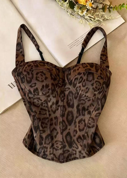 Women's Crop Top Leopard Print Going Out Style 0