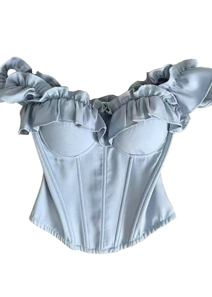 Women's Crop Top Ruffled Design for Going Out 0