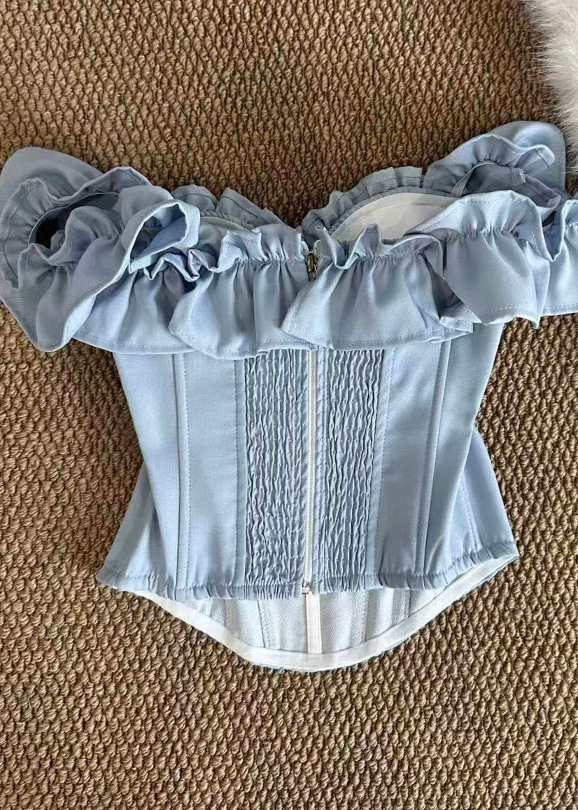 Women's Crop Top Ruffled Design for Going Out 1