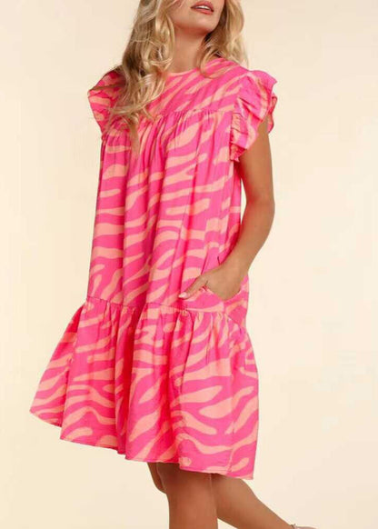 Women's Day Dress Fitted Ruffled Print 2