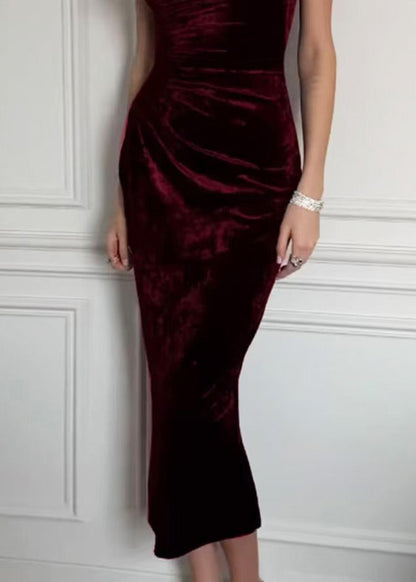 Women's Dress Slim Fit O-Neck Back Slit 3