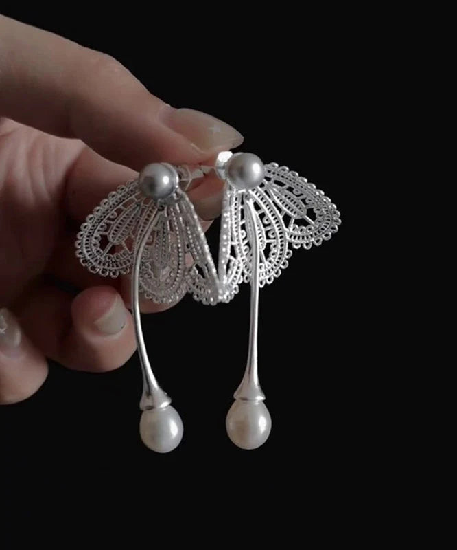 Women's Drop Earrings Butterfly Hollow Out Design 1
