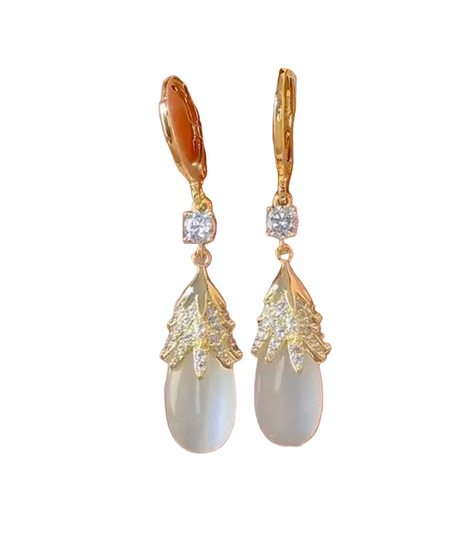 Women's Drop Earrings Cat's Eye Zircon Design 3
