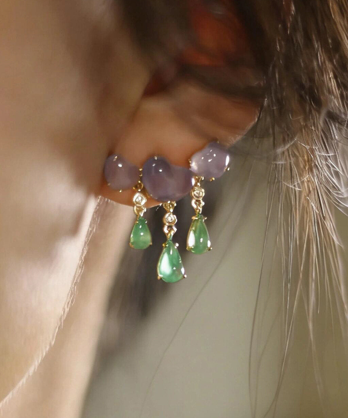 Women's Drop Earrings Colorblock Tassel Design 0