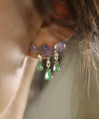 Women's Drop Earrings Colorblock Tassel Design 0