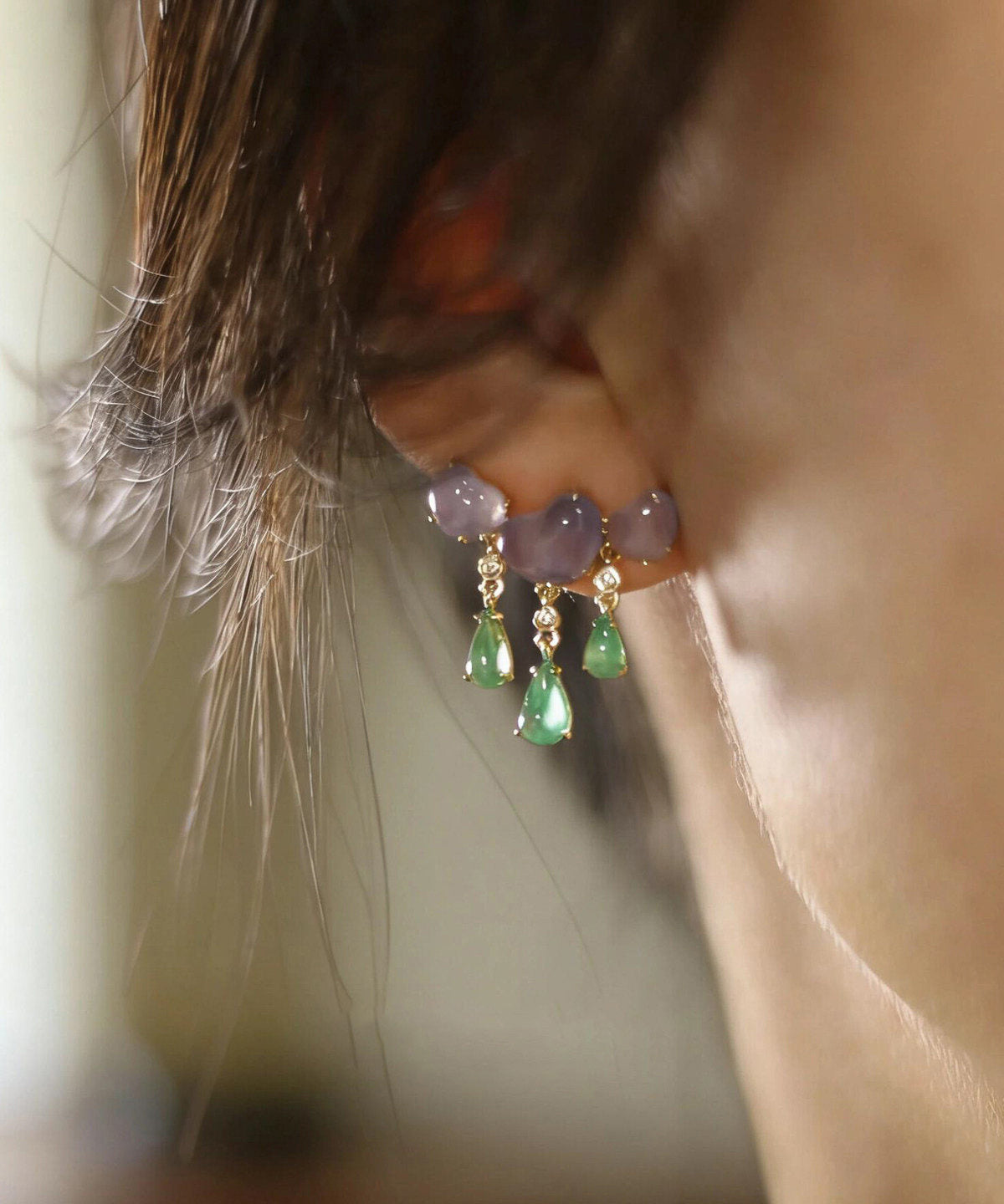 Women's Drop Earrings Colorblock Tassel Design 2