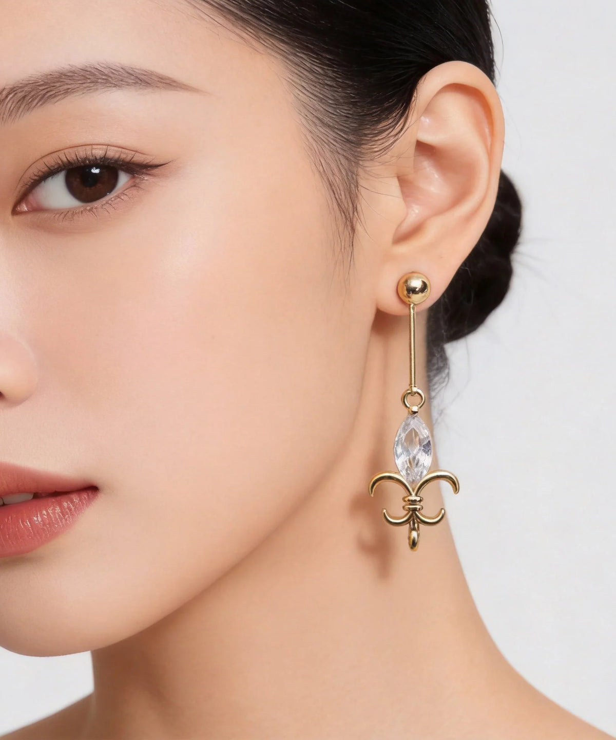 Women's Drop Earrings Crystal Hollow Design 1