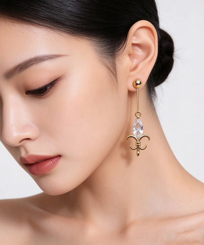 Women's Drop Earrings Crystal Hollow Design 2