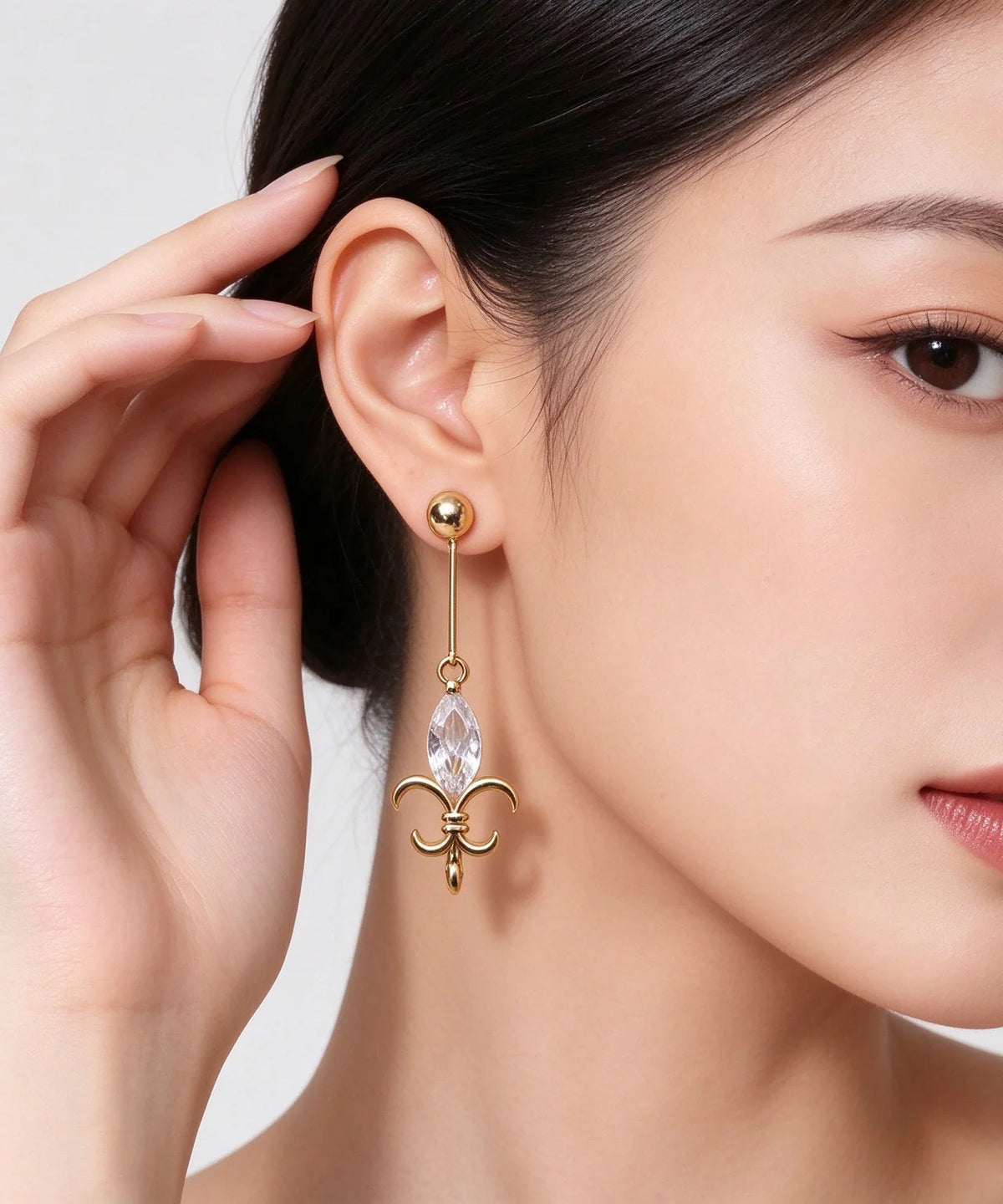 Women's Drop Earrings Crystal Hollow Design 3