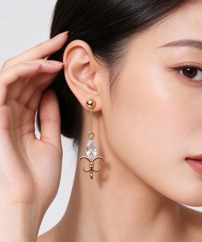 Women's Drop Earrings Crystal Hollow Design 3