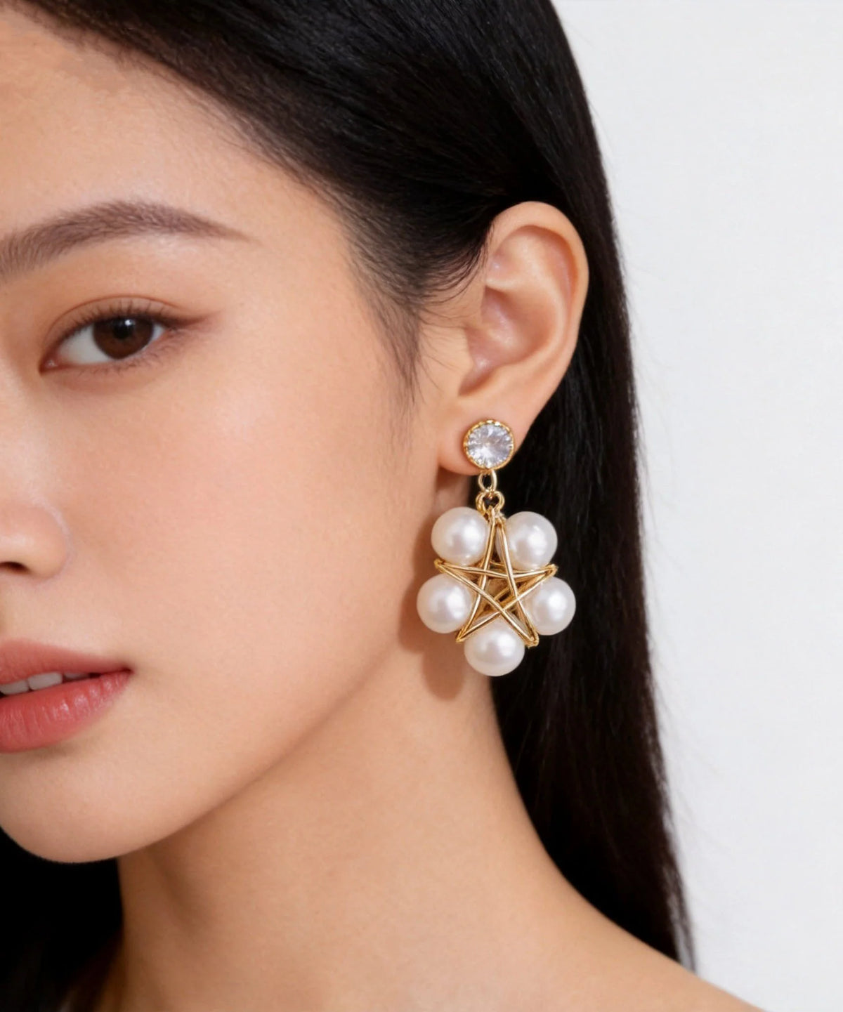 Women's Drop Earrings Five-pointed Star Design 1