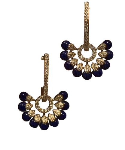 Women's Drop Earrings Floral Tassel Design 0