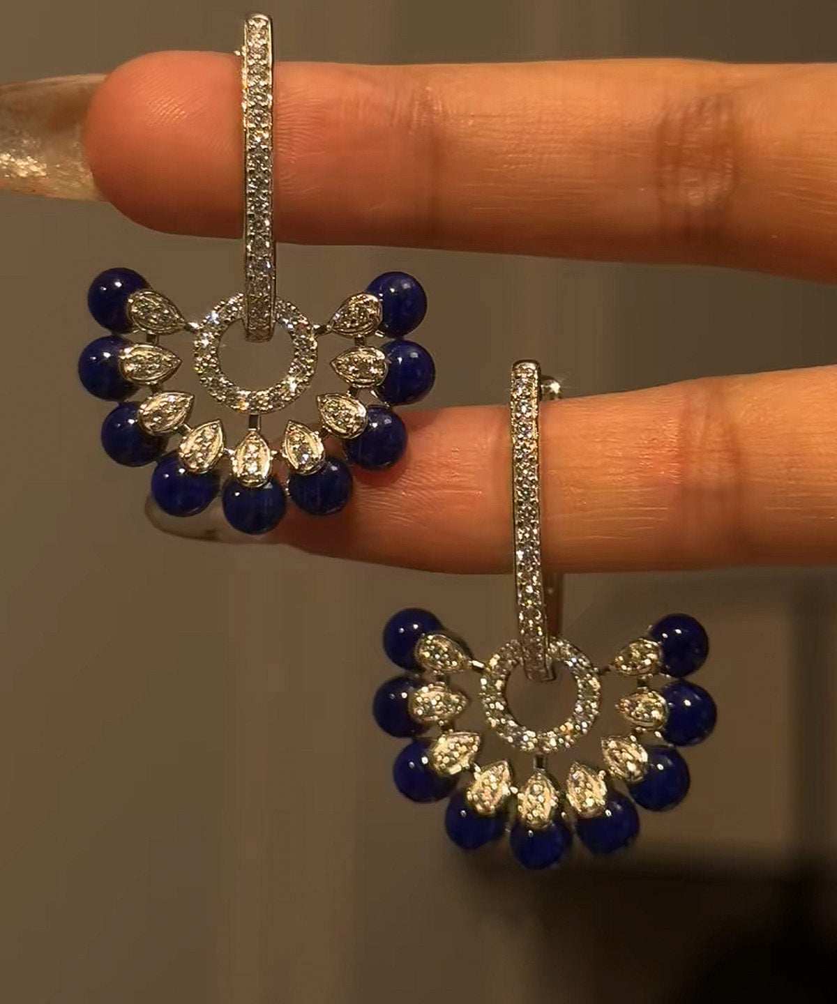 Women's Drop Earrings Floral Tassel Design 1