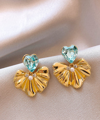 Women's Drop Earrings Ginkgo Leaf Design 1