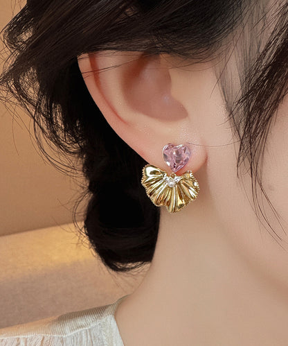 Women's Drop Earrings Ginkgo Leaf Design 4