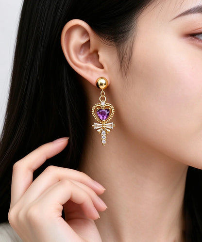 Women's Drop Earrings Heart Design 1