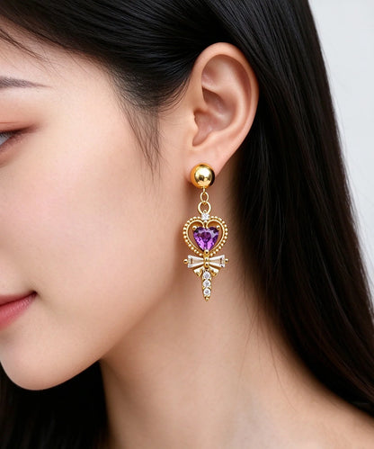 Women's Drop Earrings Heart Design 2