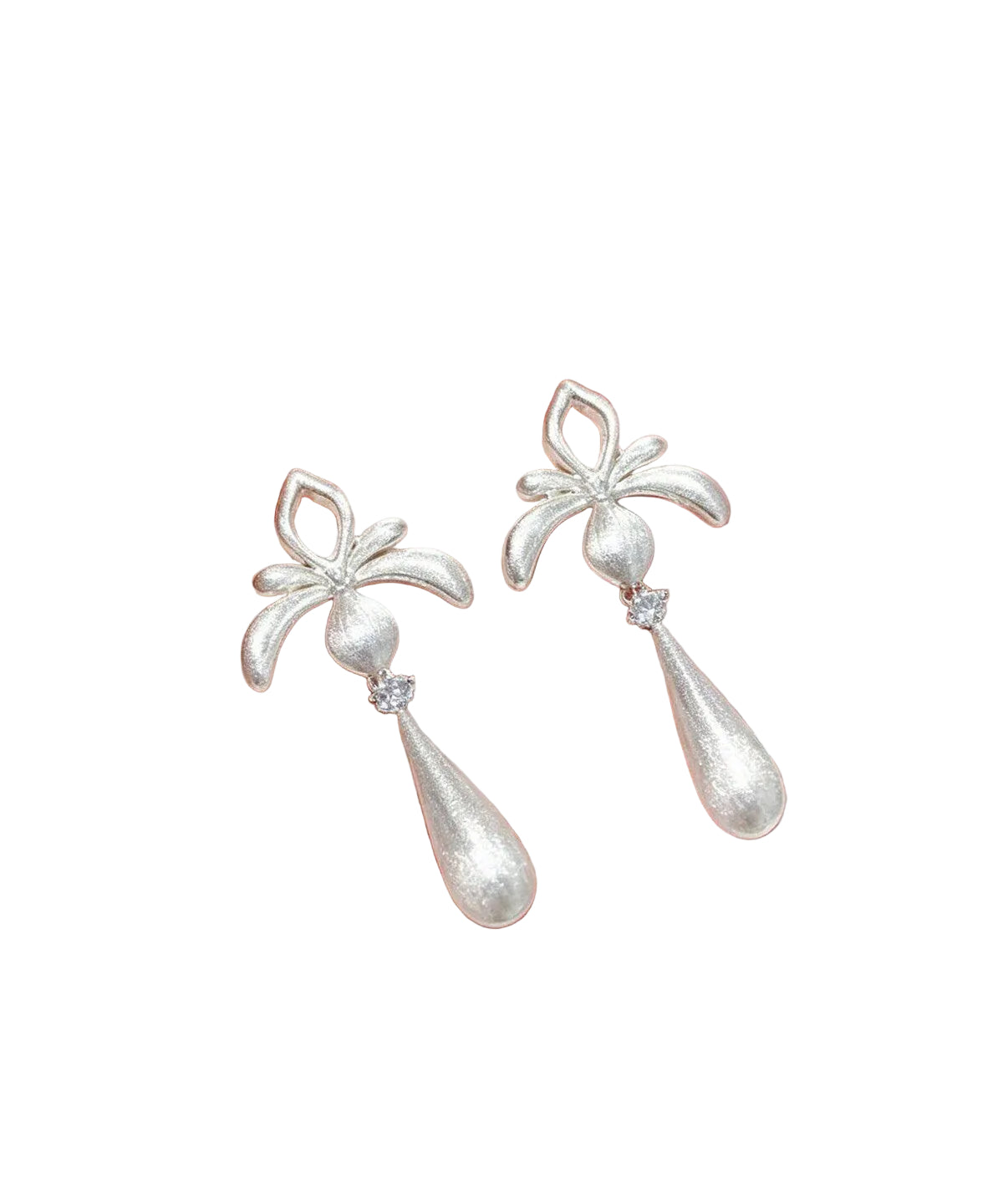 Women's Drop Earrings Hollow Water Droplet Design 0