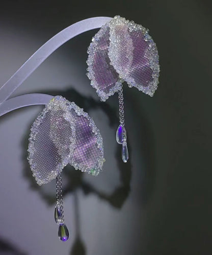 Women's Drop Earrings Mesh Leaf Teardrop Design 1