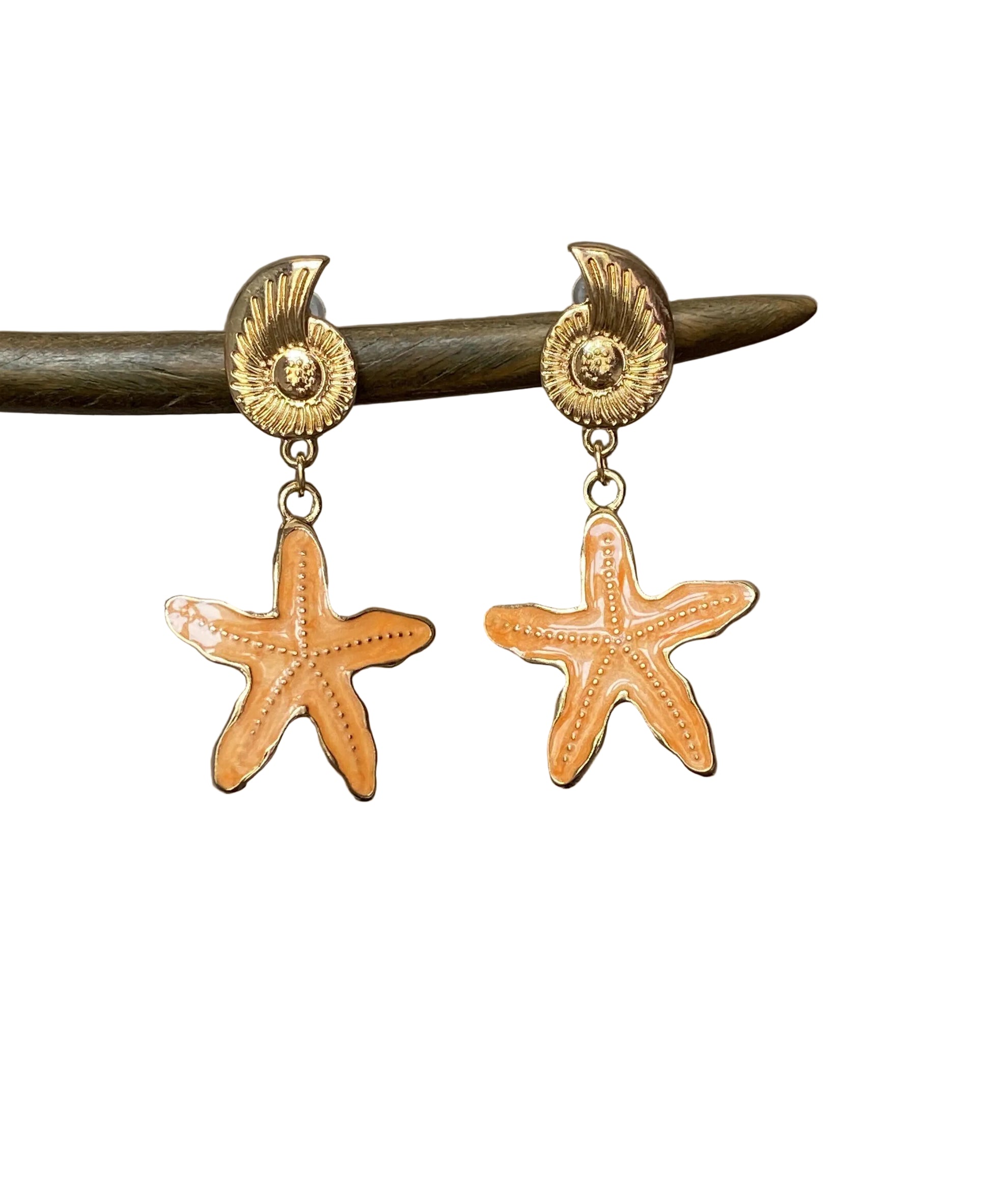 Women's Drop Earrings Starfish Design 0