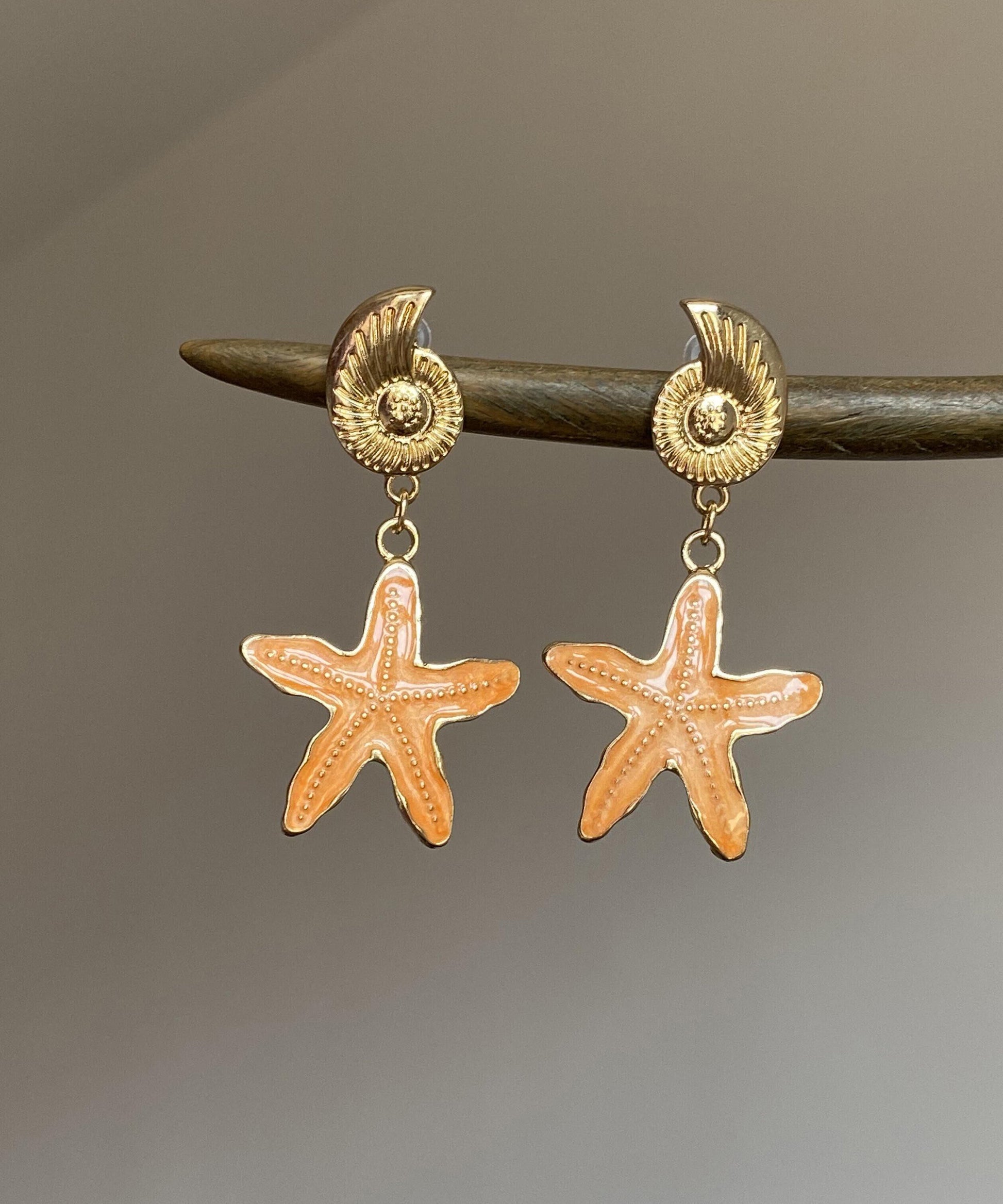 Women's Drop Earrings Starfish Design 1