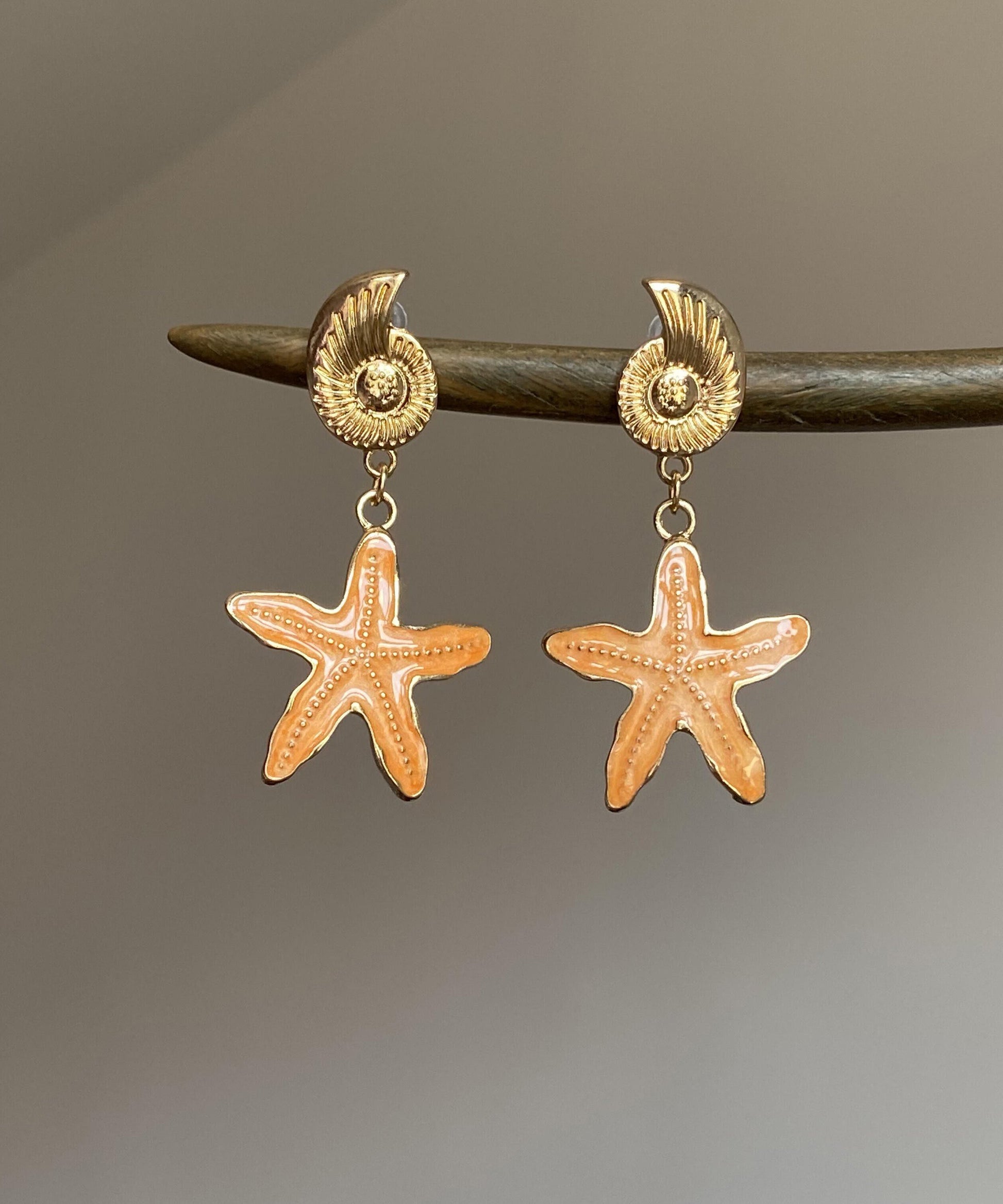 Women's Drop Earrings Starfish Design 3