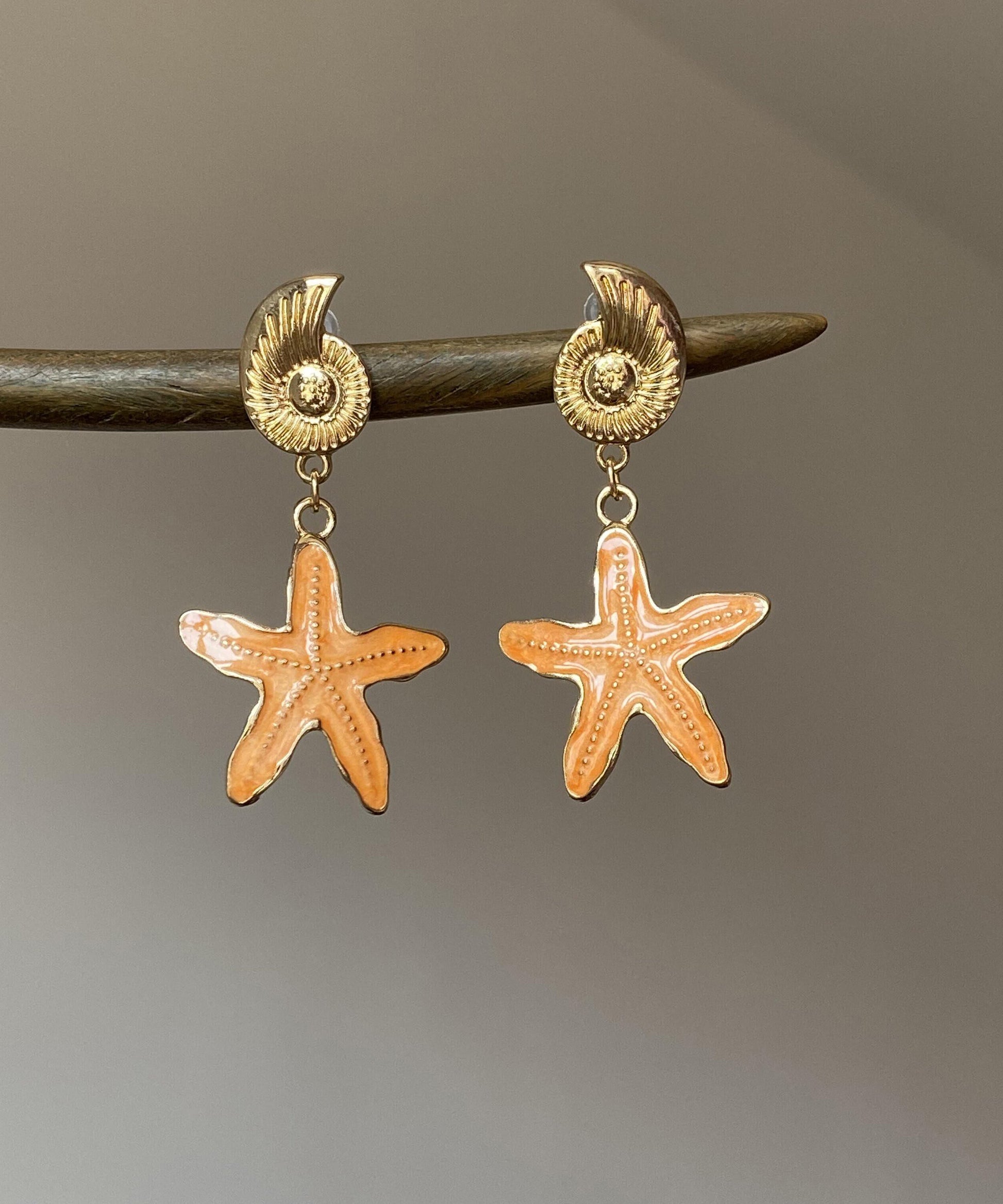 Women's Drop Earrings Starfish Design 4